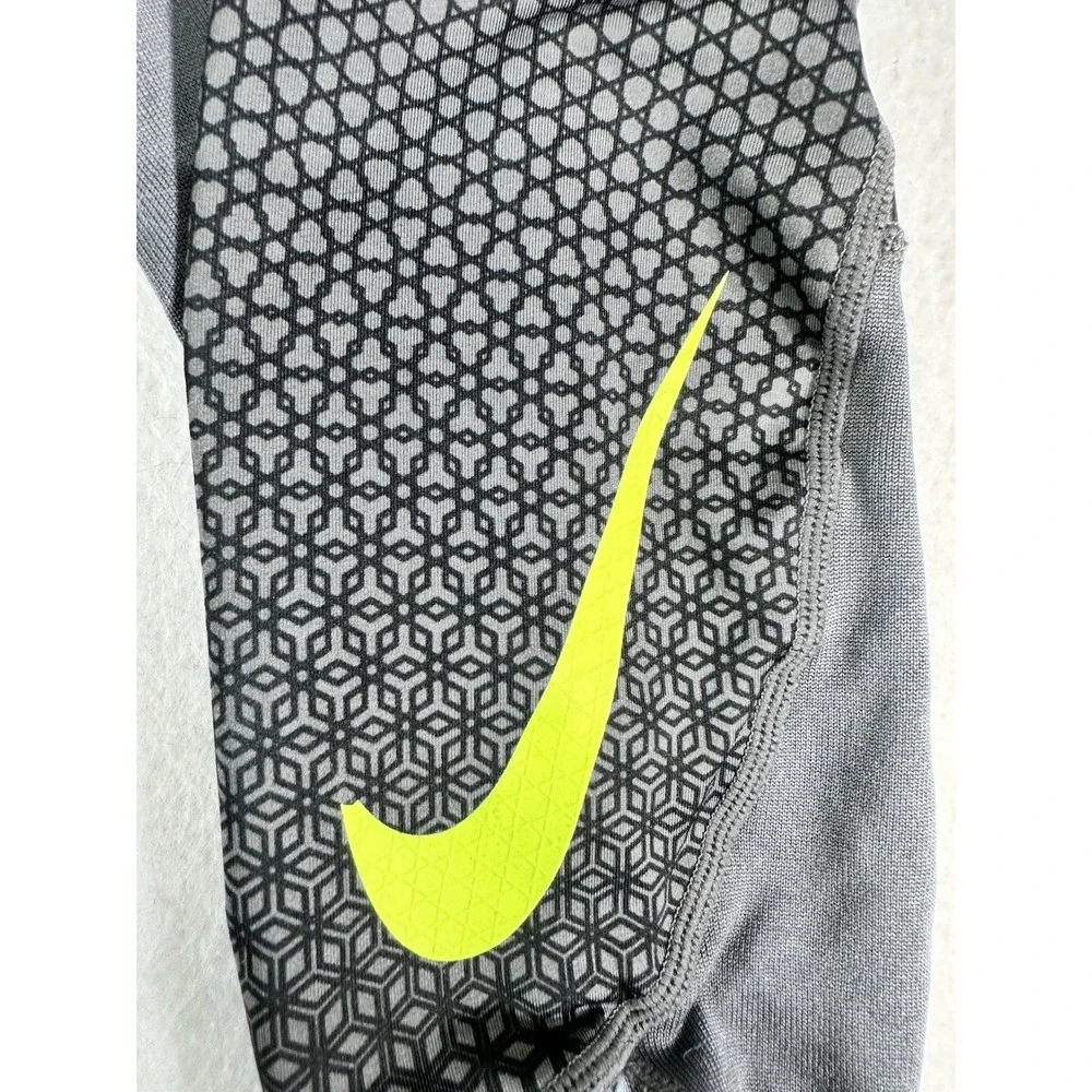 Nike Pro Hyperwarm Leggings Men's Medium Gray Hex Compression Pants Activewear